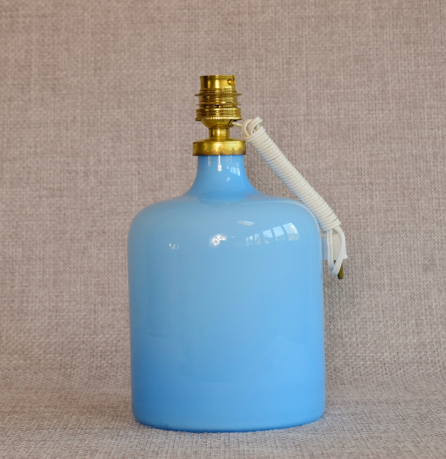 Blue Milky Glass Table Lamp