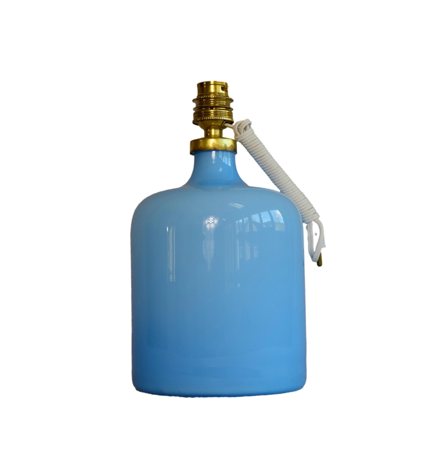 Blue Milky Glass Table Lamp