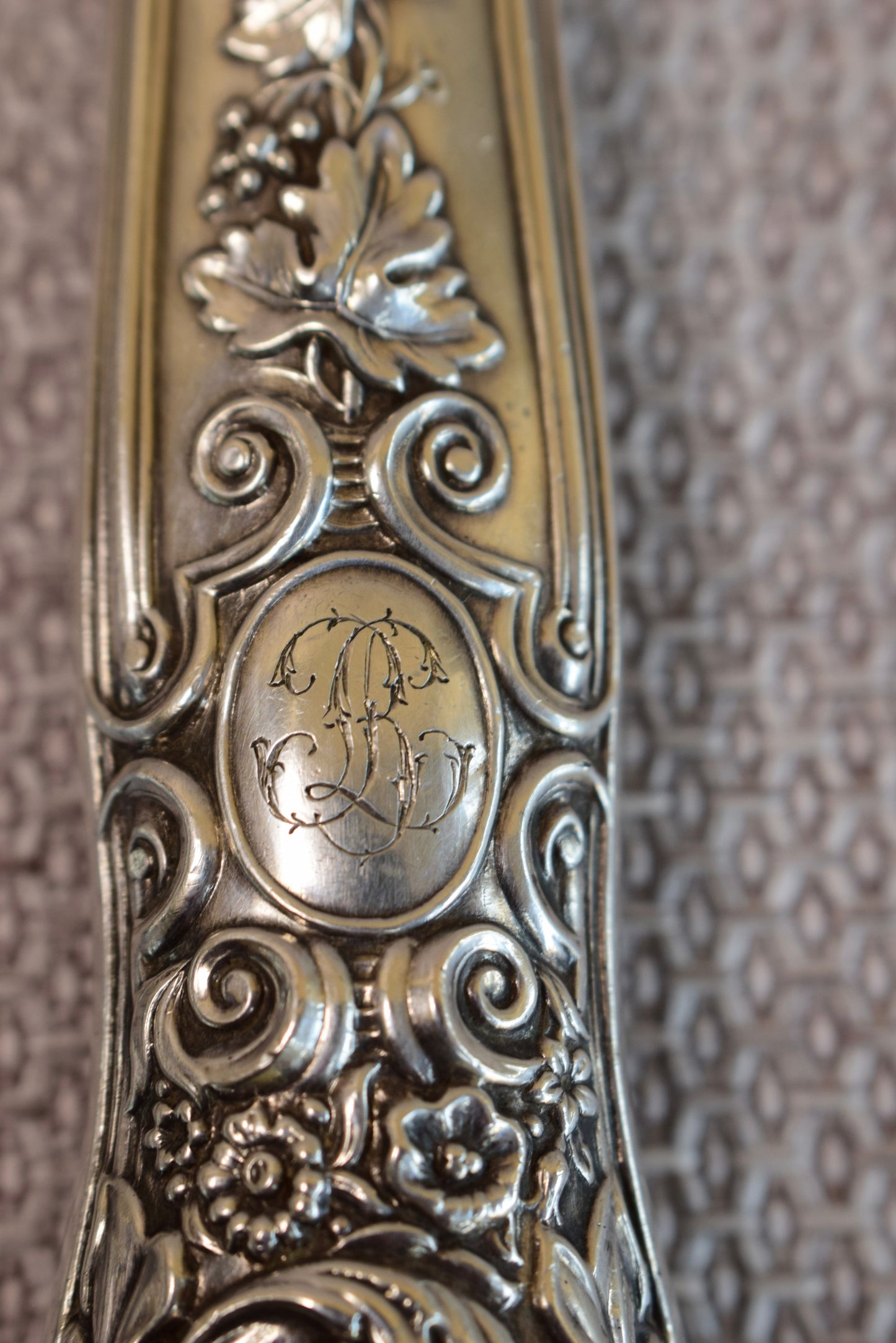 RARE 2pc Silver Carving Set by GILLOT
