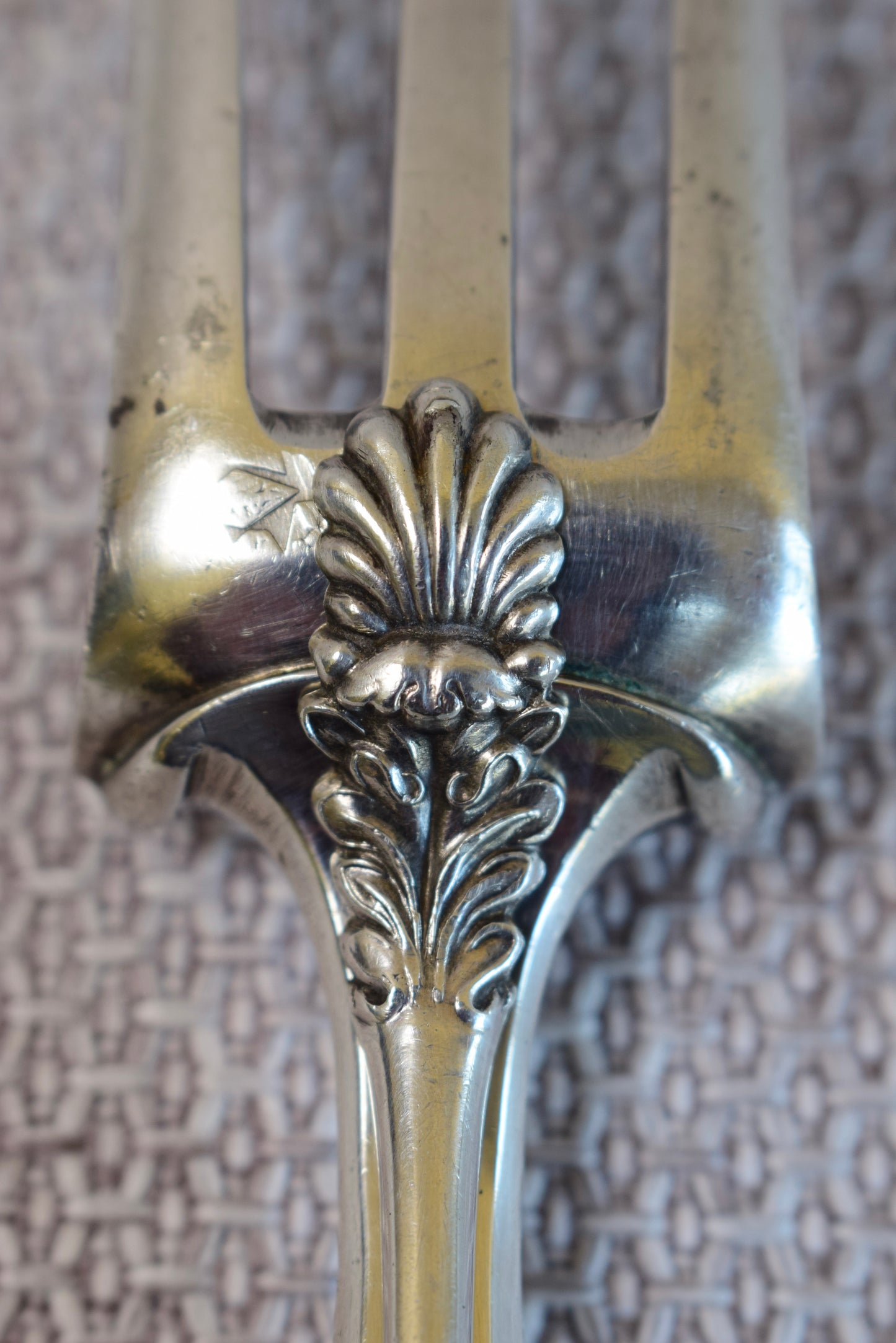RARE 2pc Silver Carving Set by GILLOT