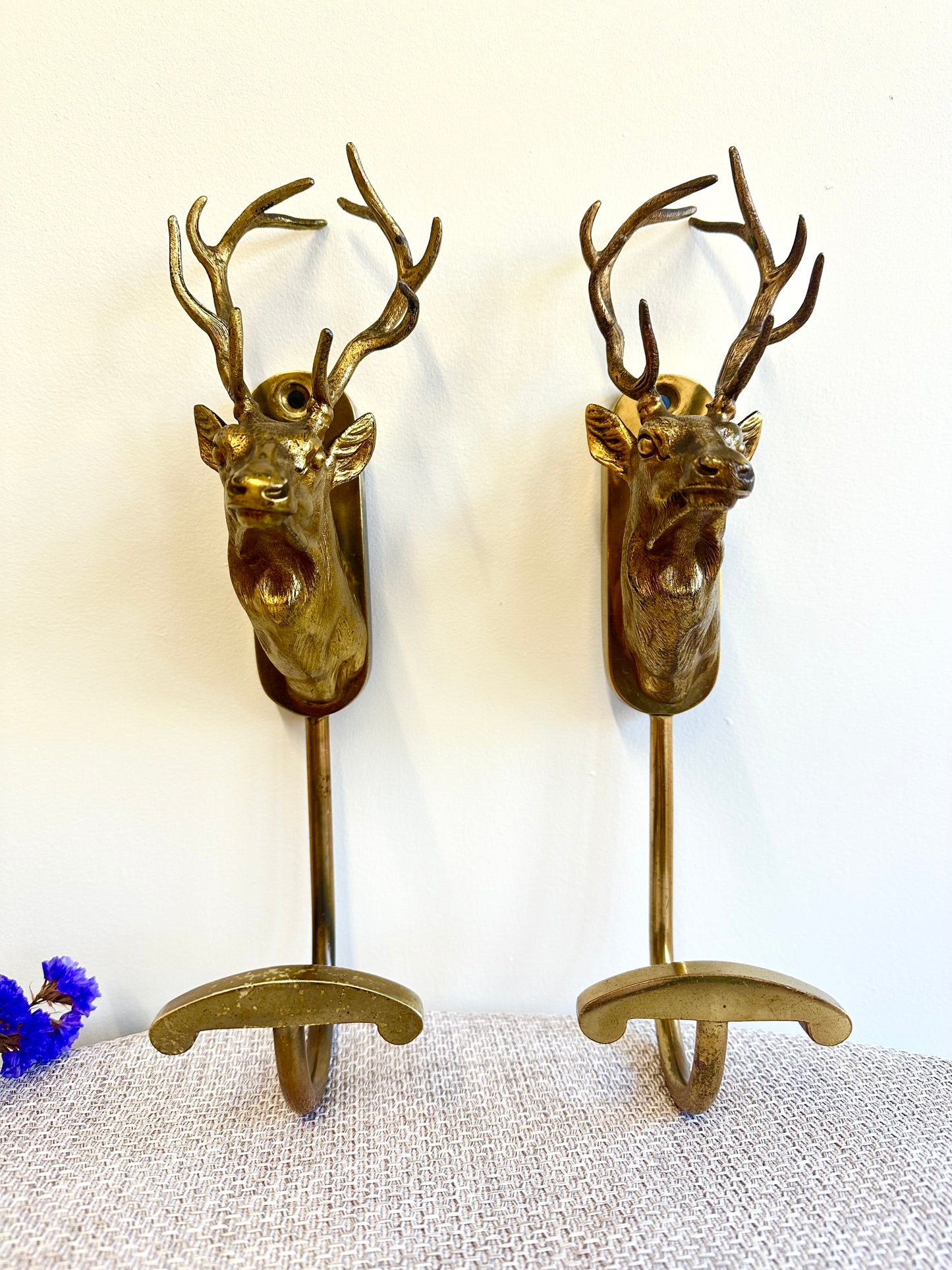 RARE Stag Bronze Wall Coat Hook