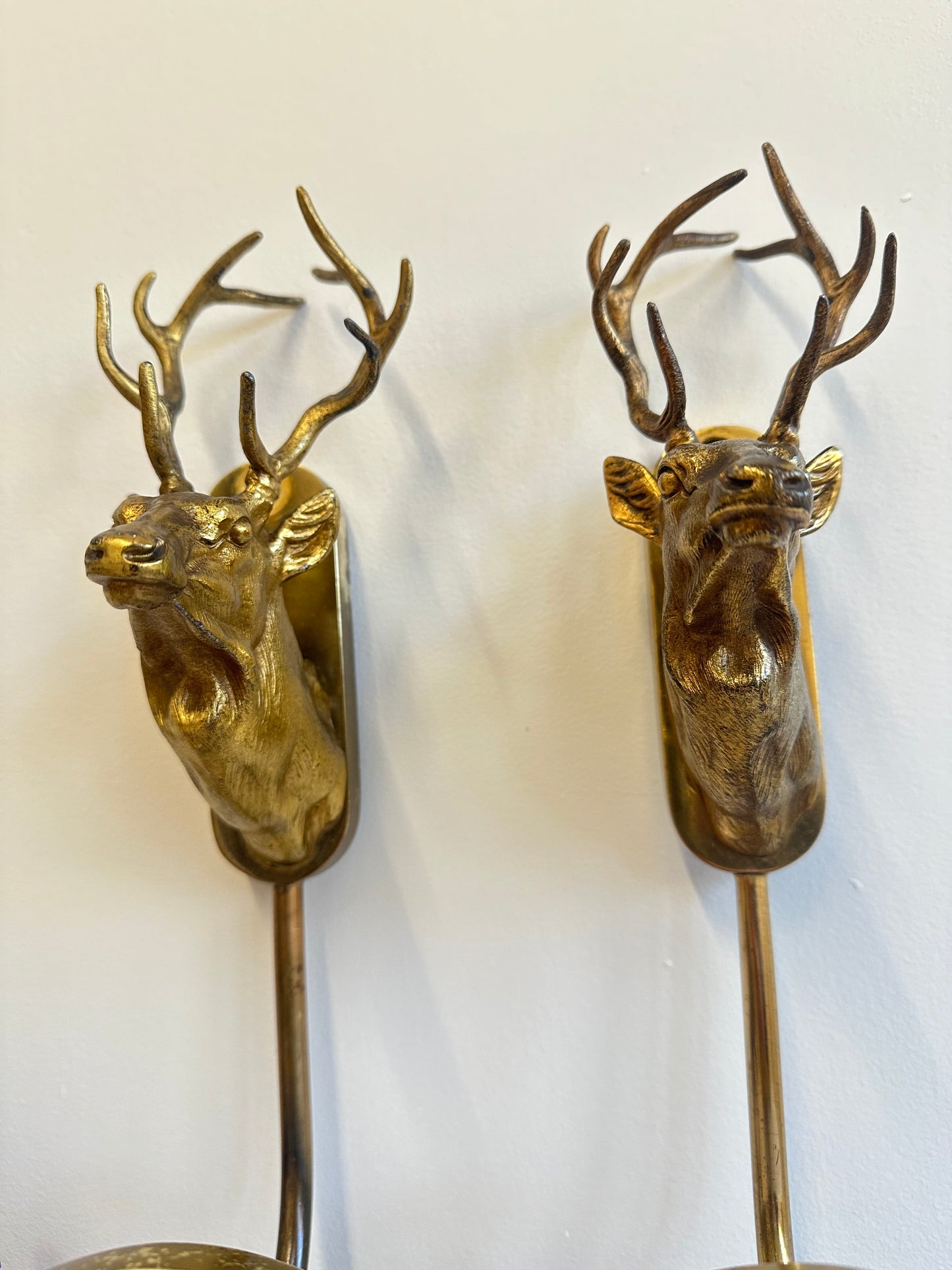RARE Stag Bronze Wall Coat Hook