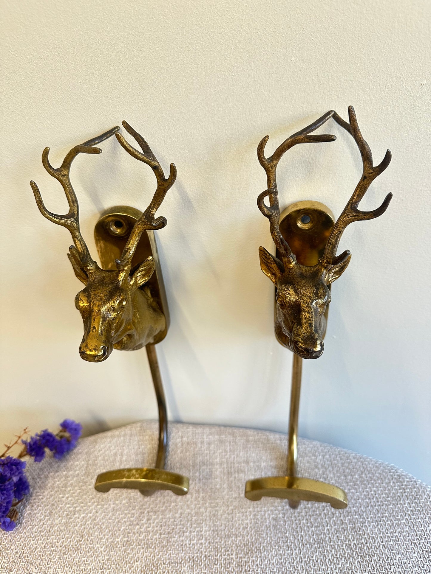 RARE Stag Bronze Wall Coat Hook