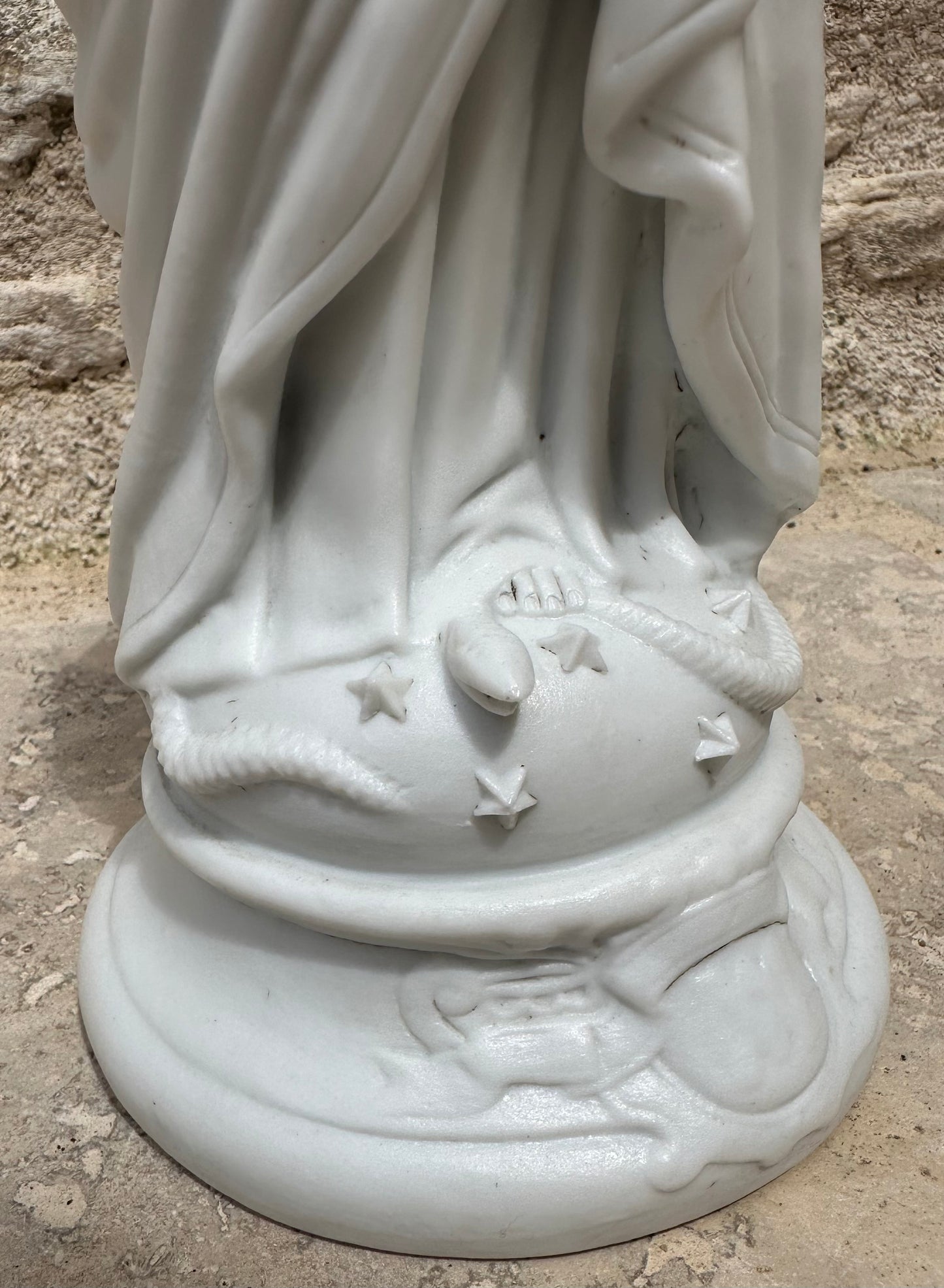 Bisque Porcelain Mary Statue