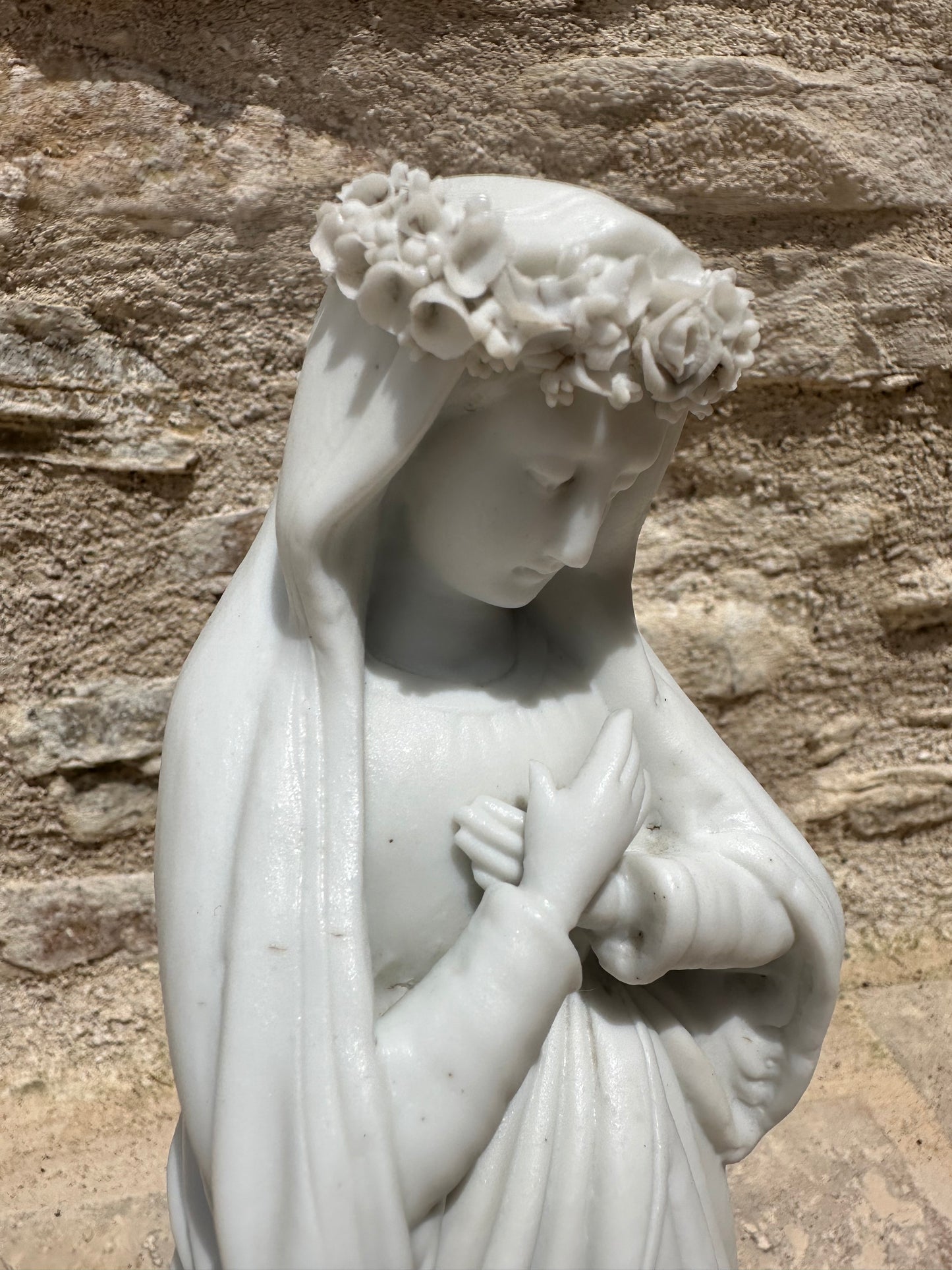 Bisque Porcelain Mary Statue