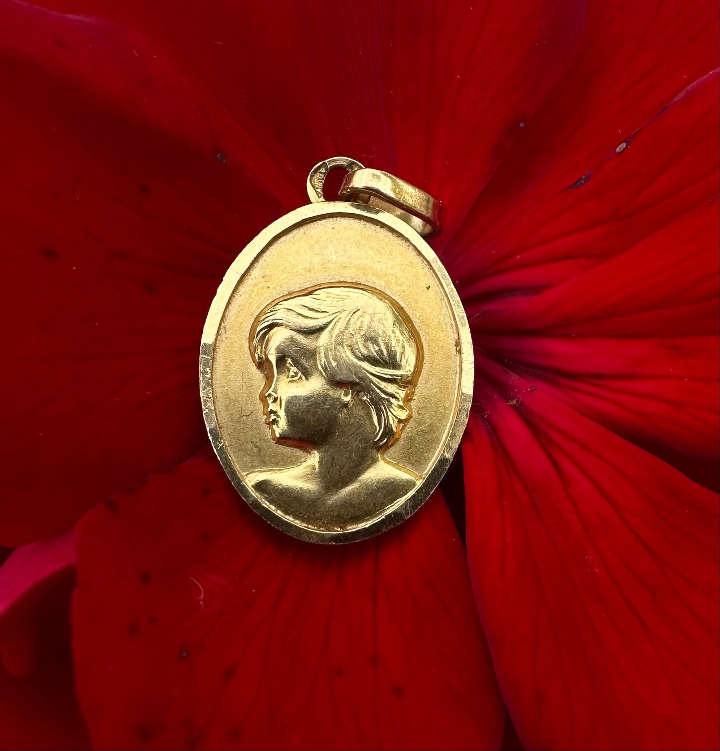 18K Gold Baptism Medal