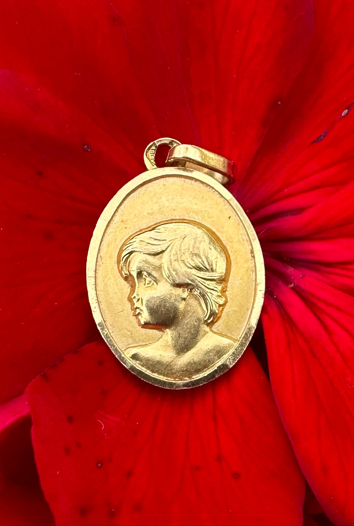 18K Gold Baptism Medal