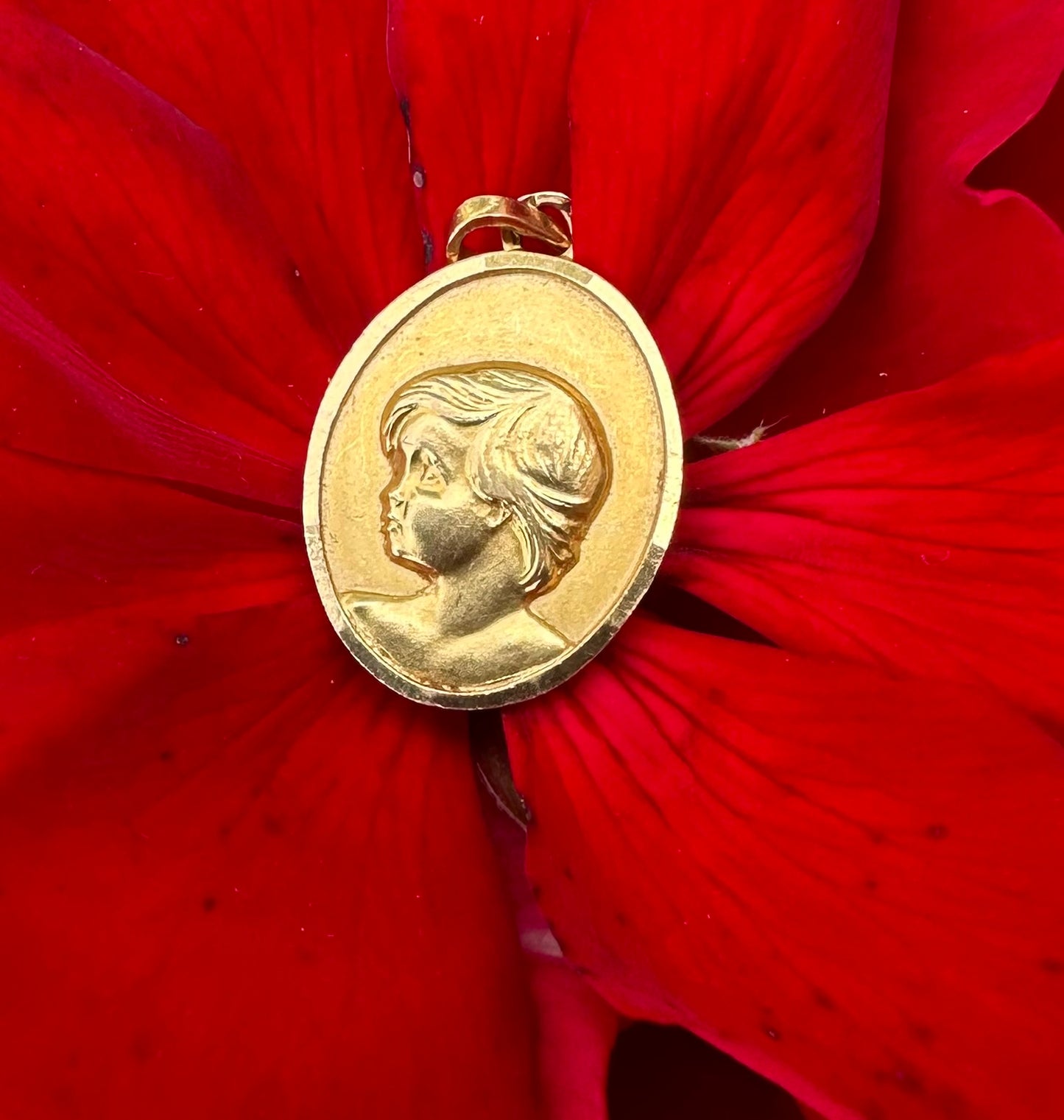 18K Gold Baptism Medal