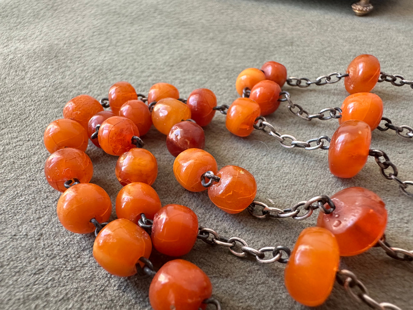 Baltic Amber Rosary and Mother of Pearl