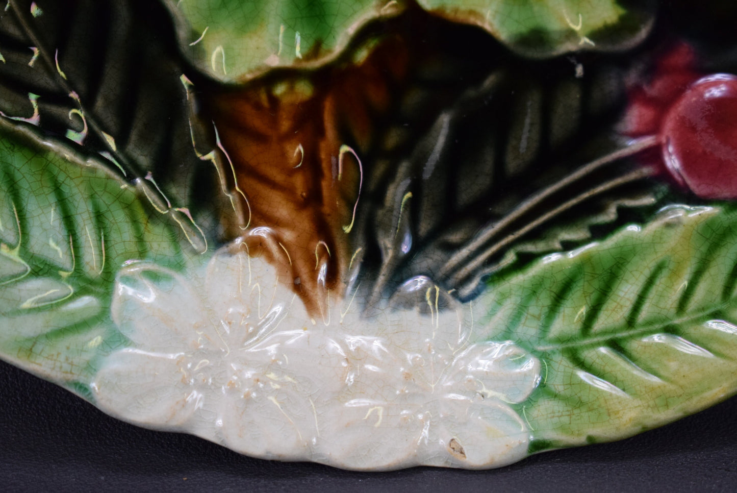 Cherry Orchies Majolica Plate