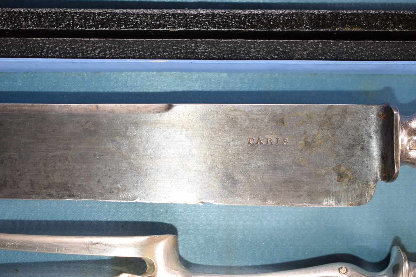 Guilloche silver Carving Set