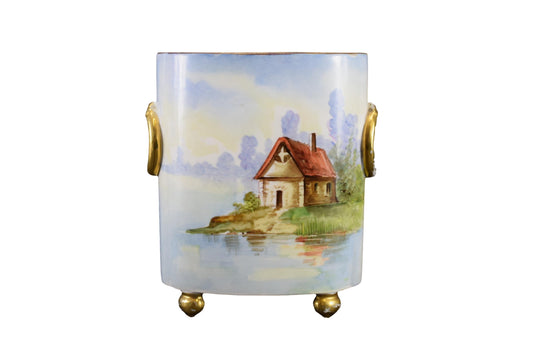 Limoges Porcelain Hand Painted Vase French