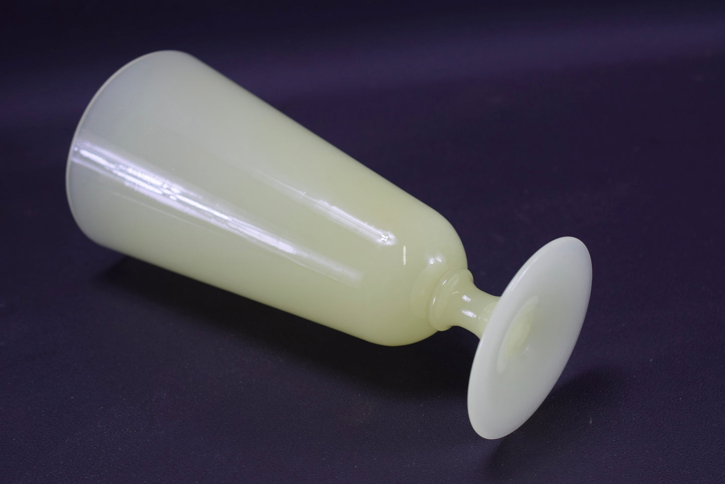 Yellow Vaseline Opaline Vase