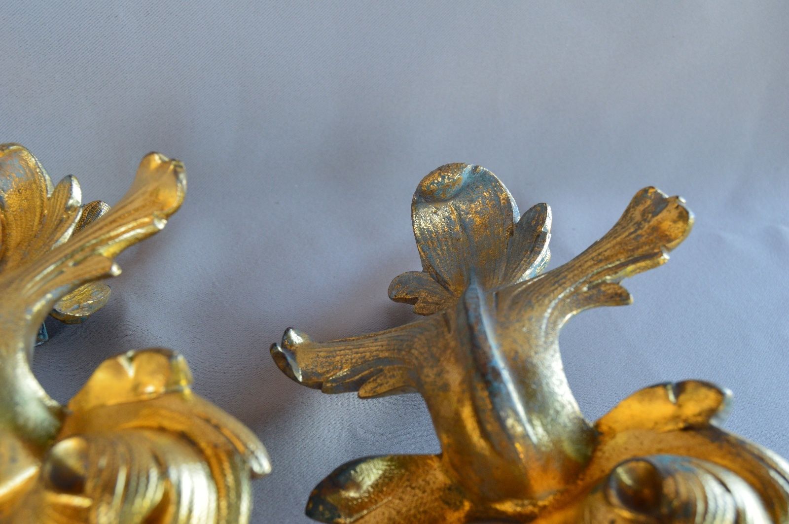 Pair of 18th.c Ormolu Bronze - Charmantiques