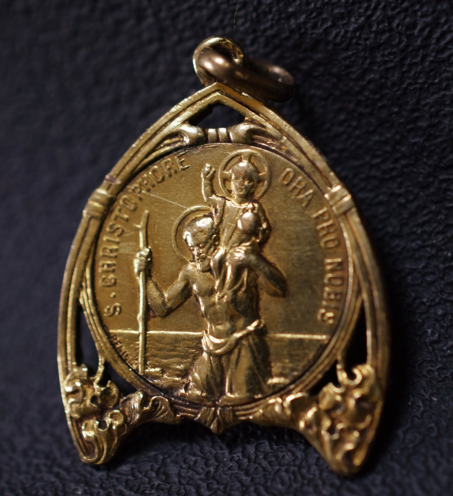 Art Nouveau St Christopher Medal