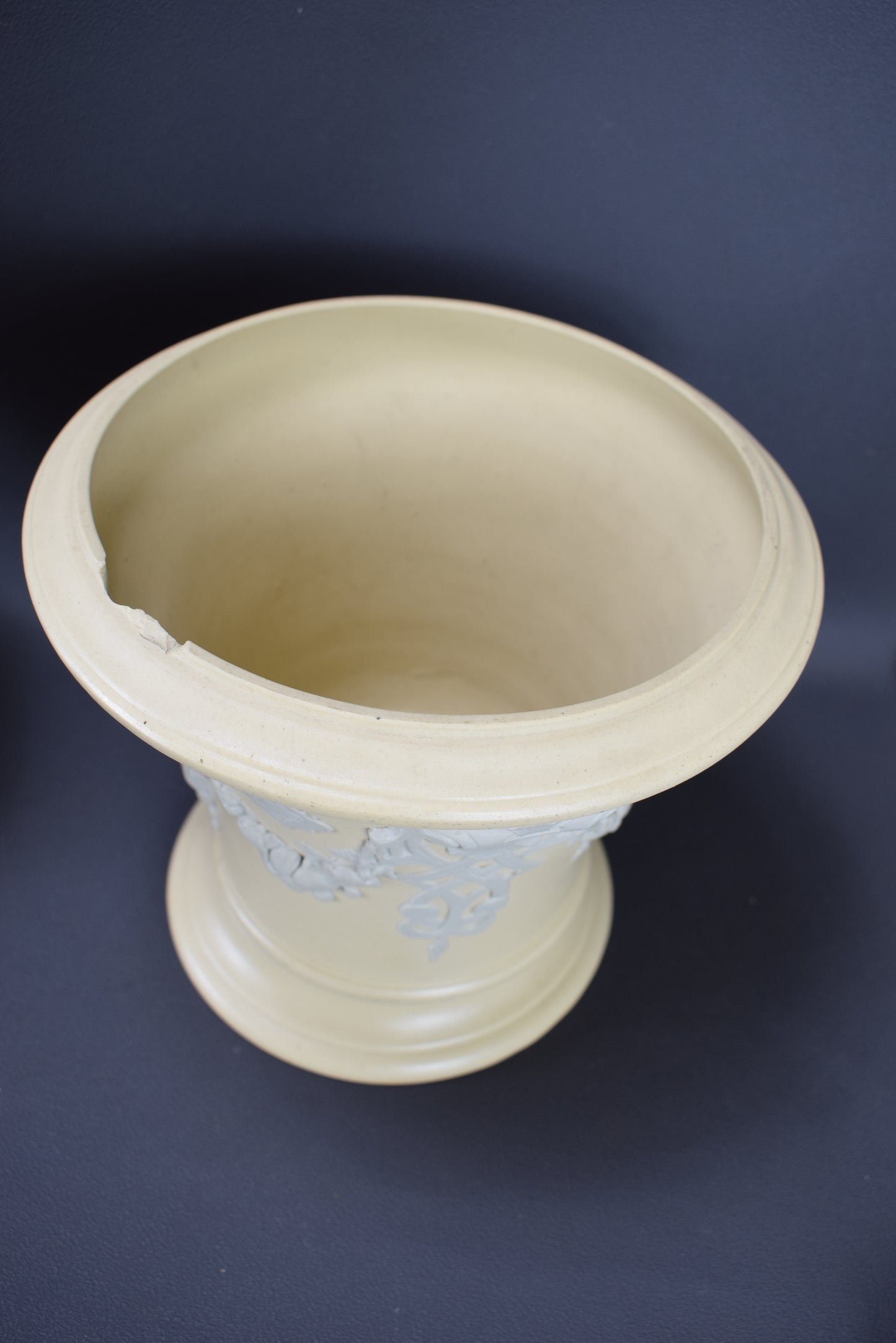 Sarreguemines Jasper Ware Cache Pots