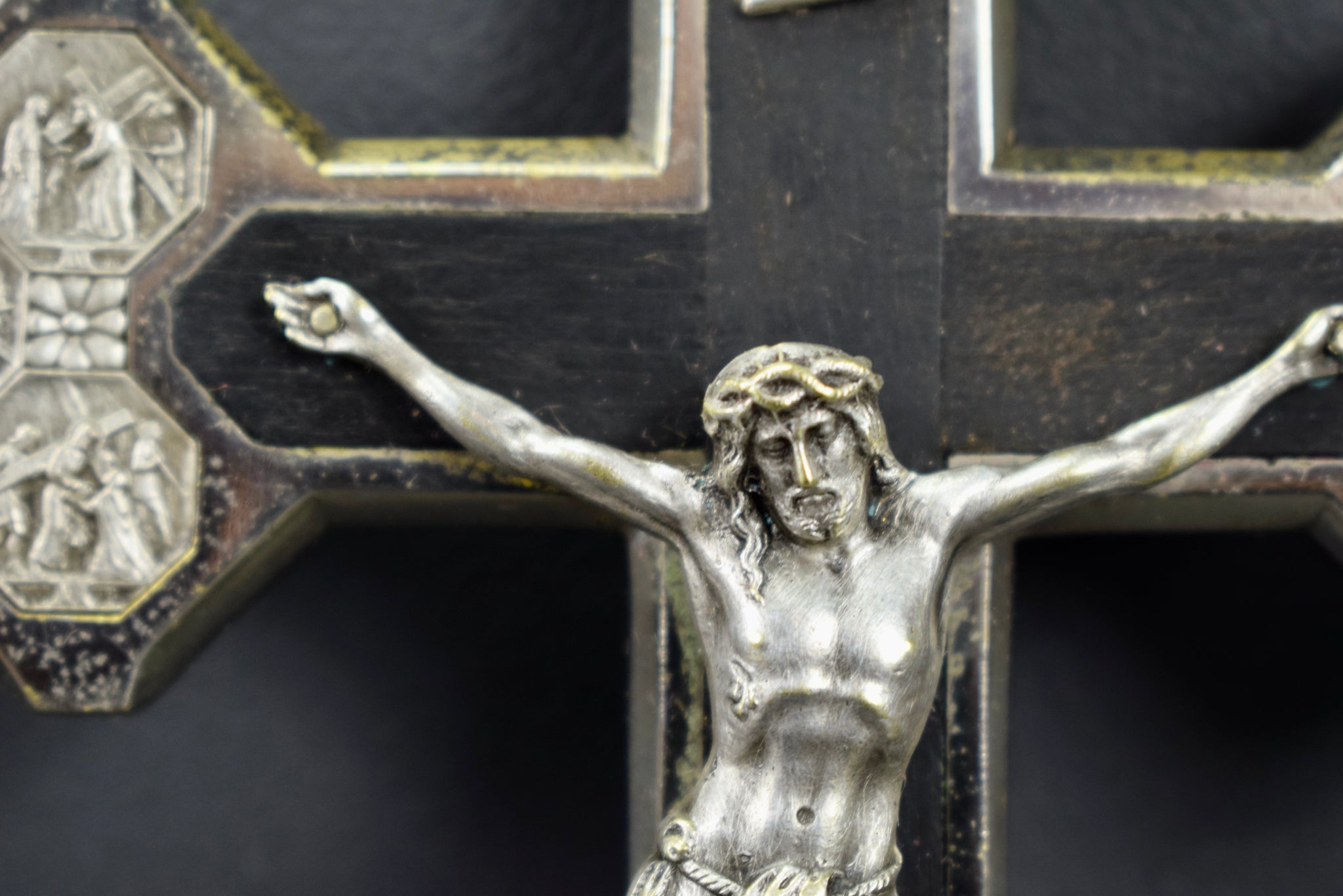 Silver Bronze Crucifix