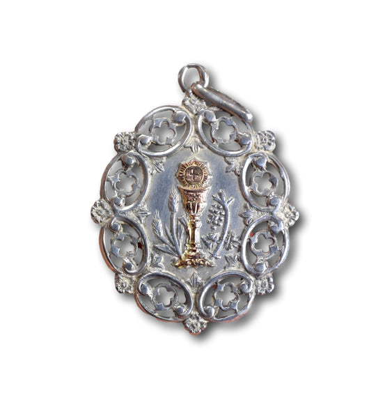 Large Sterling Silver Chalice Medal