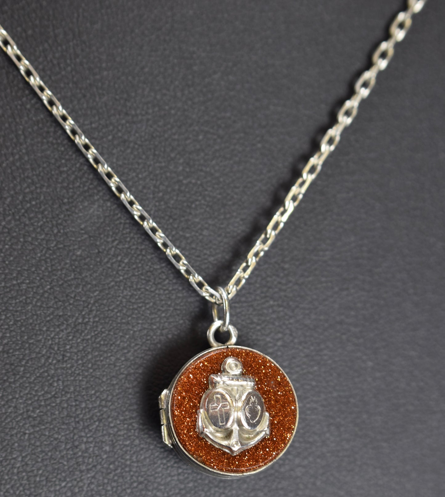 Sunstone Anchor Necklace