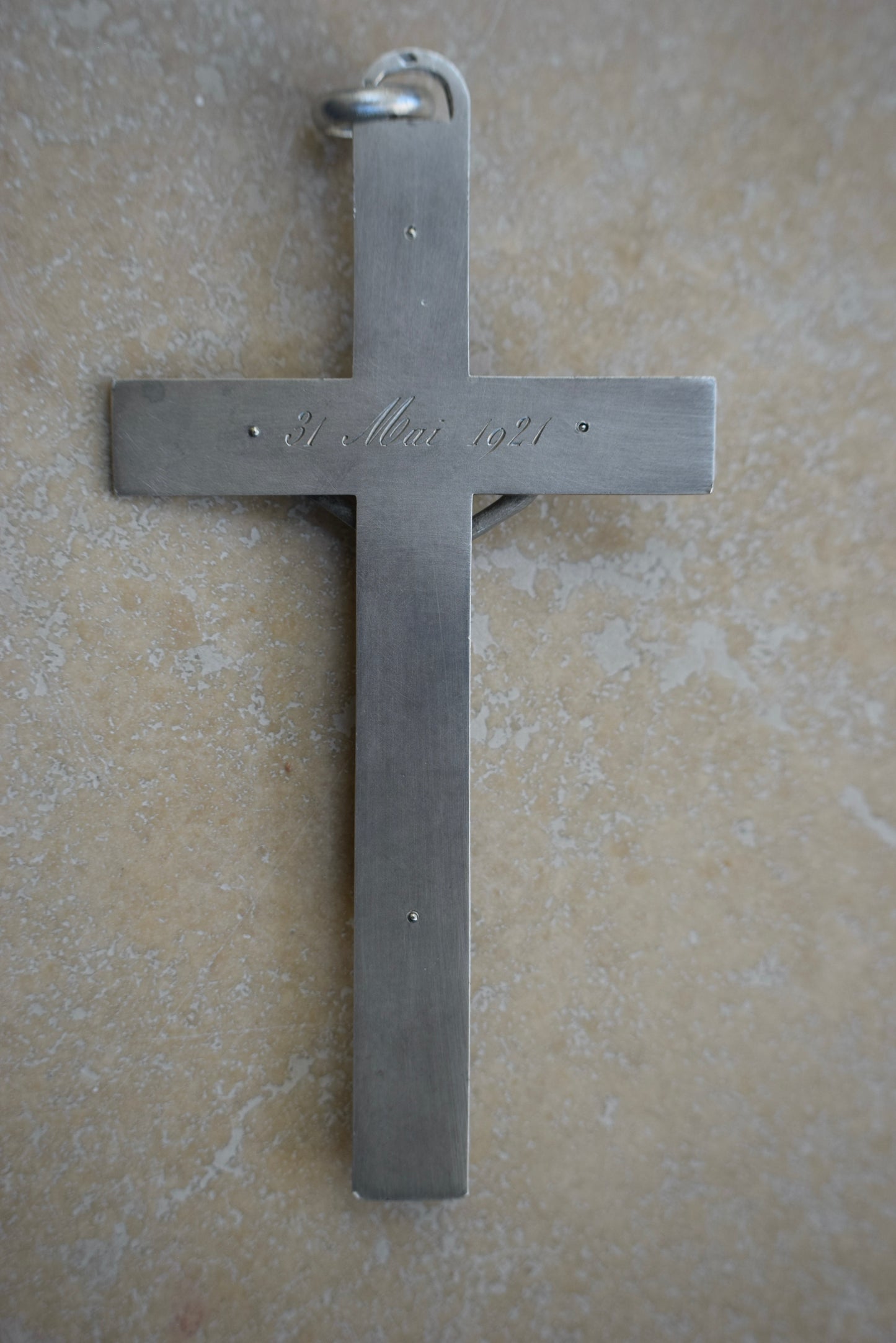 Grand Crucifix En Argent