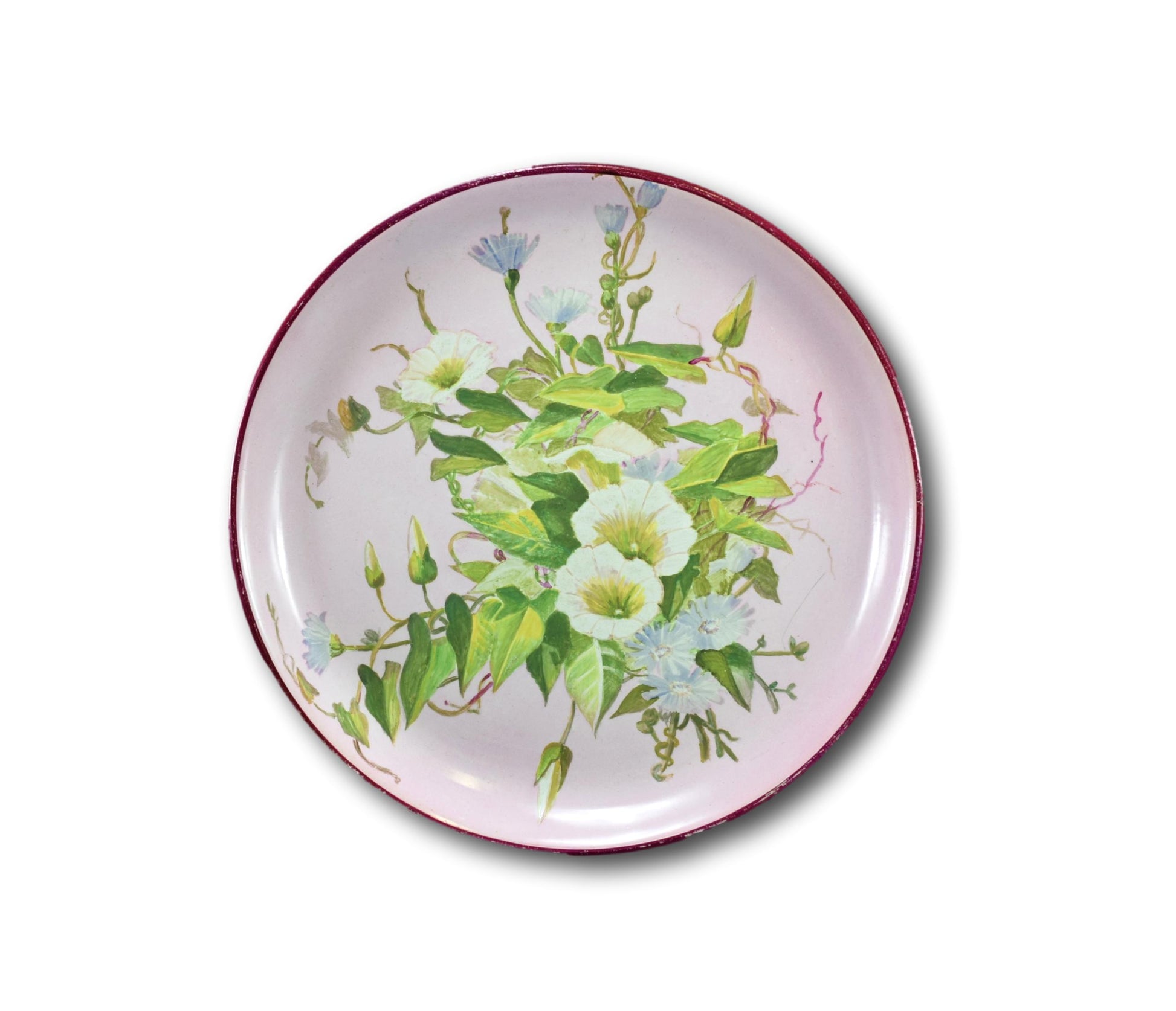 Creil & Montereau Hand Painted Bindweed Wall Plate Serving Dish