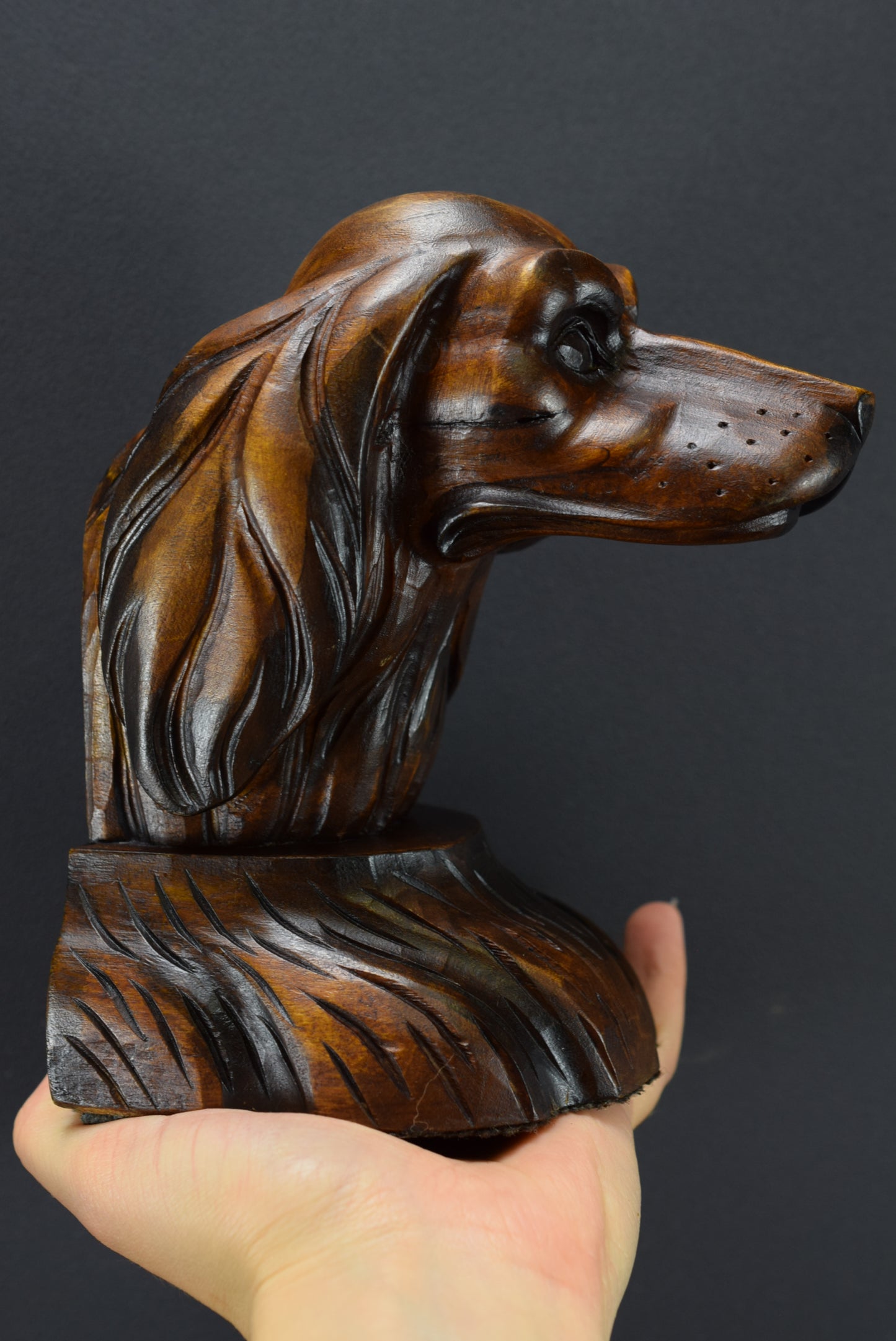 Wood Dog Bookends