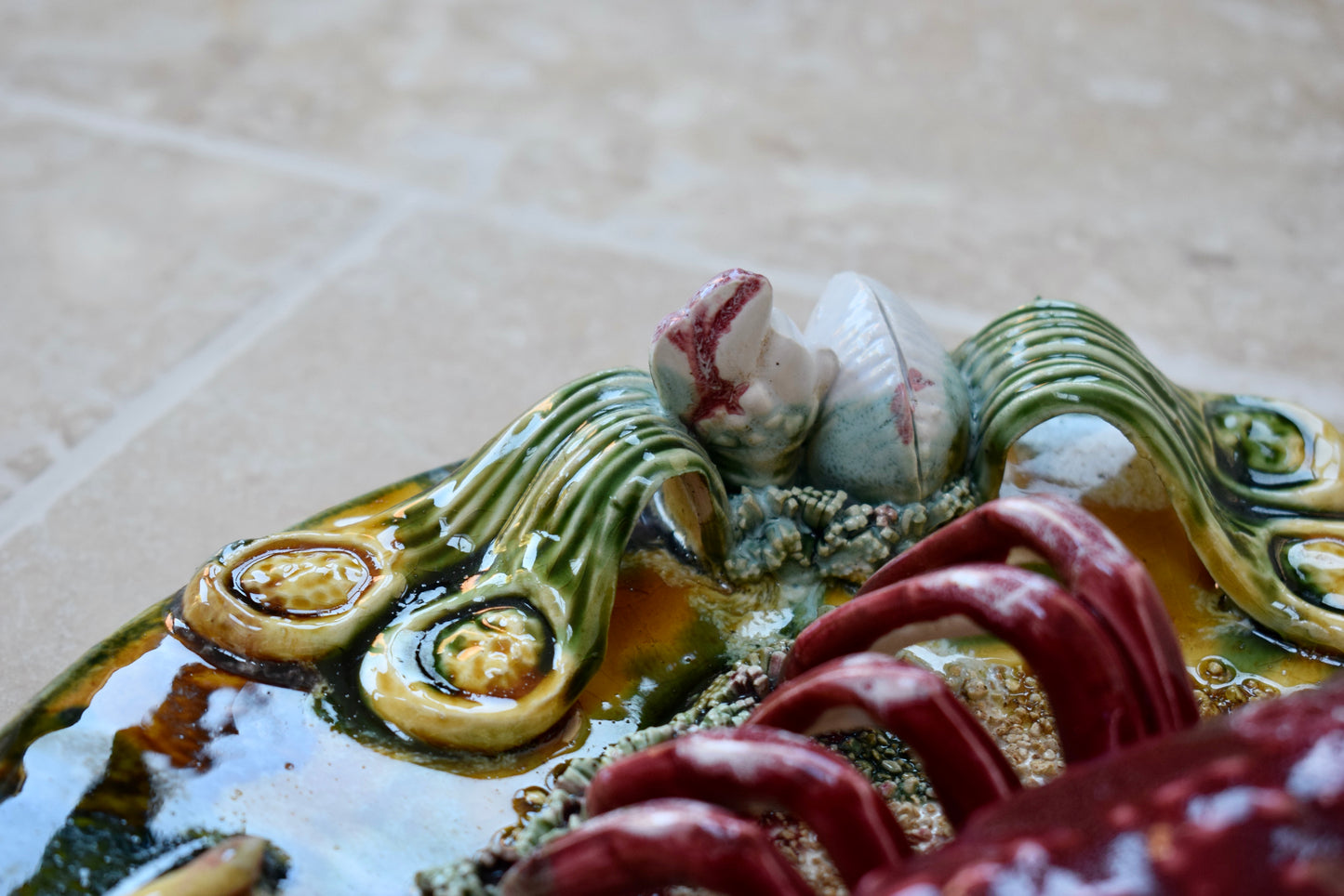 Plaque murale de homard de style Palissy