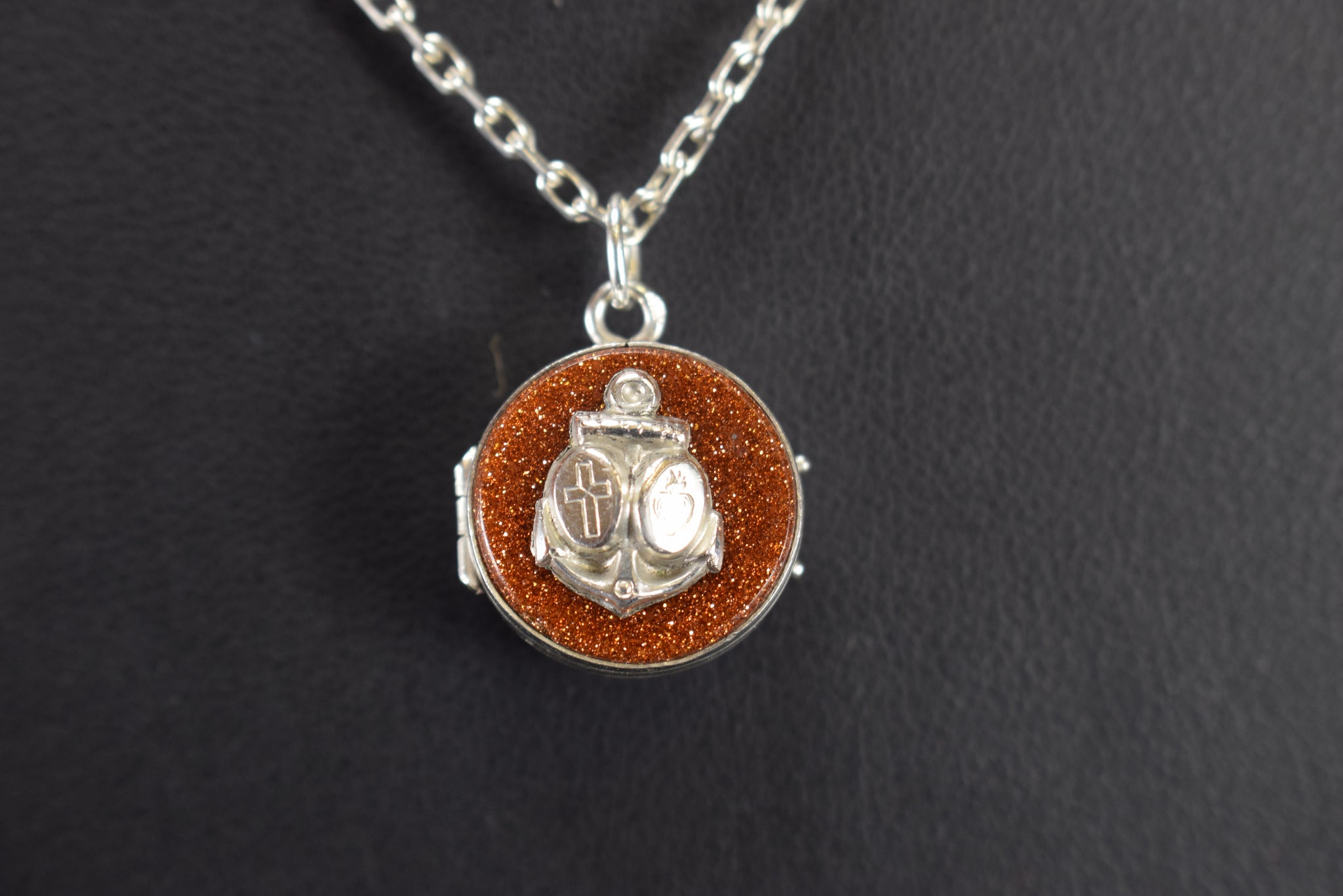 Sunstone Anchor Necklace