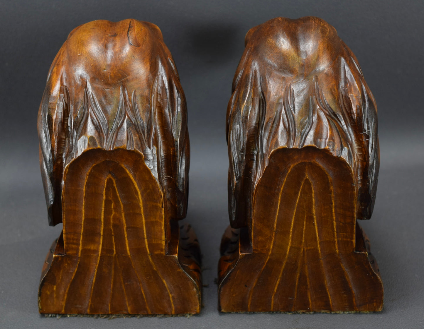 Wood Dog Bookends
