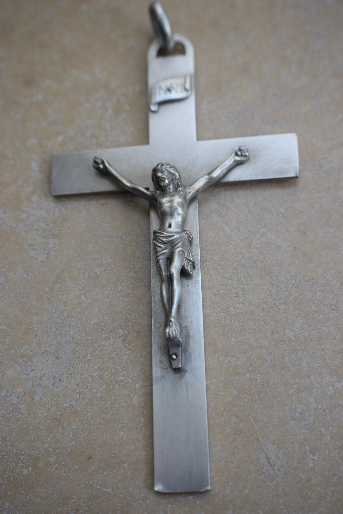 Grand Crucifix En Argent