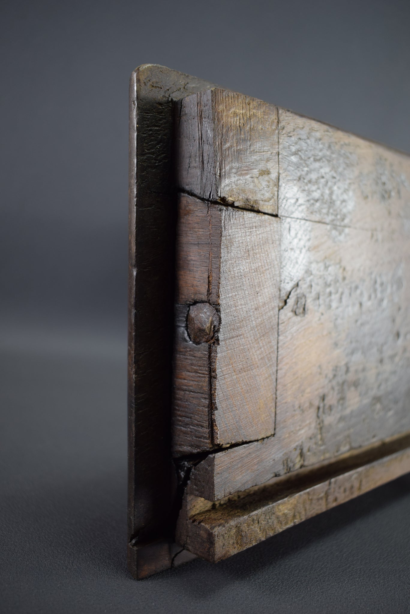 Carved Wood Pediment Drawer Pull Front