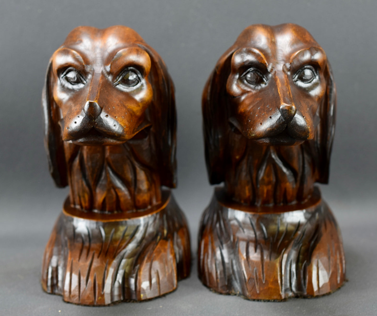 Wood Dog Bookends