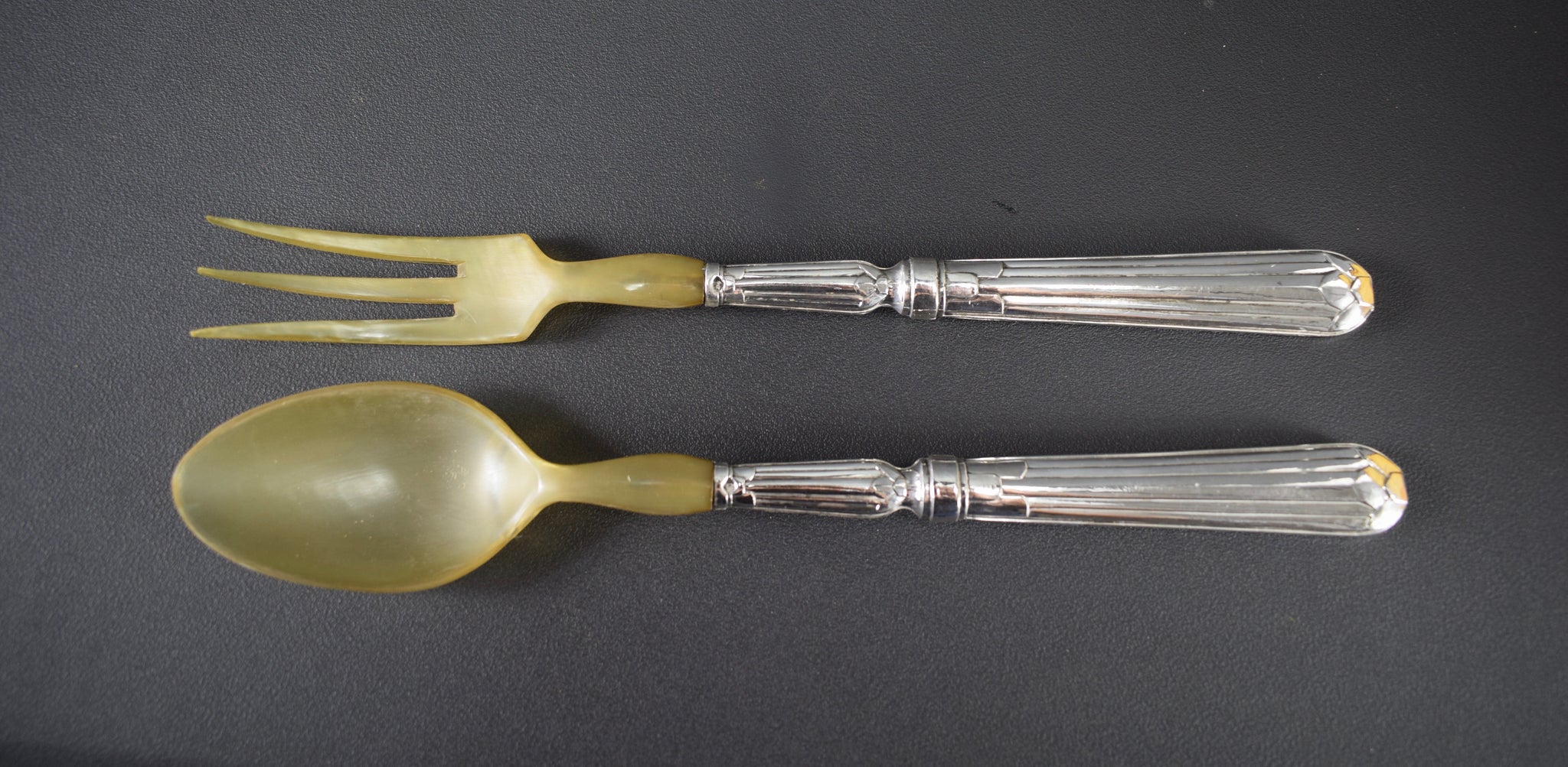 Box of 4 solid silver Art Deco Cutlery Sets