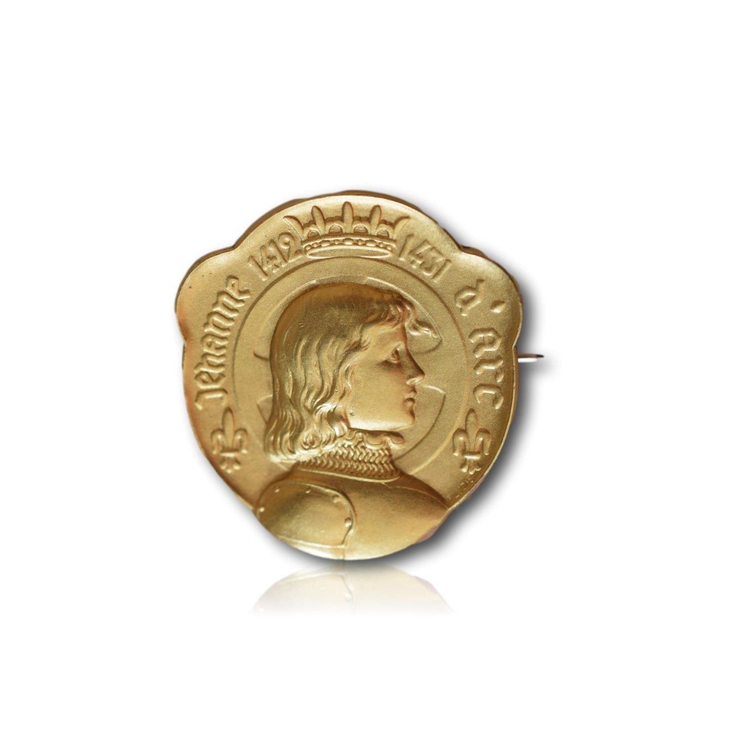 Saint Joan of Arc Oria Gold Plated Pin Brooch