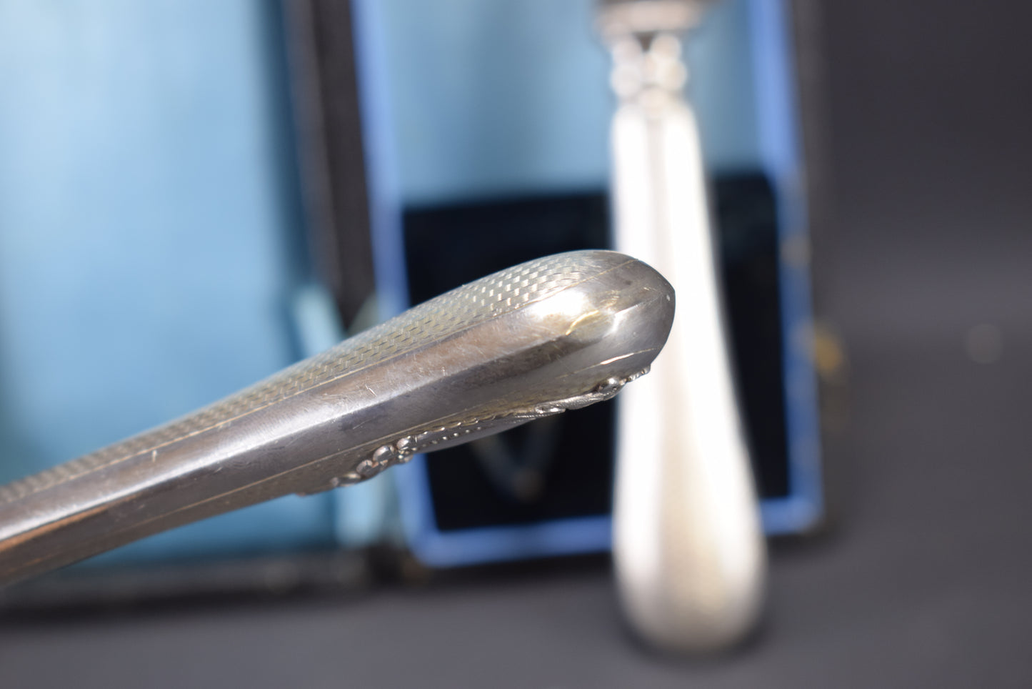Guilloche silver Carving Set