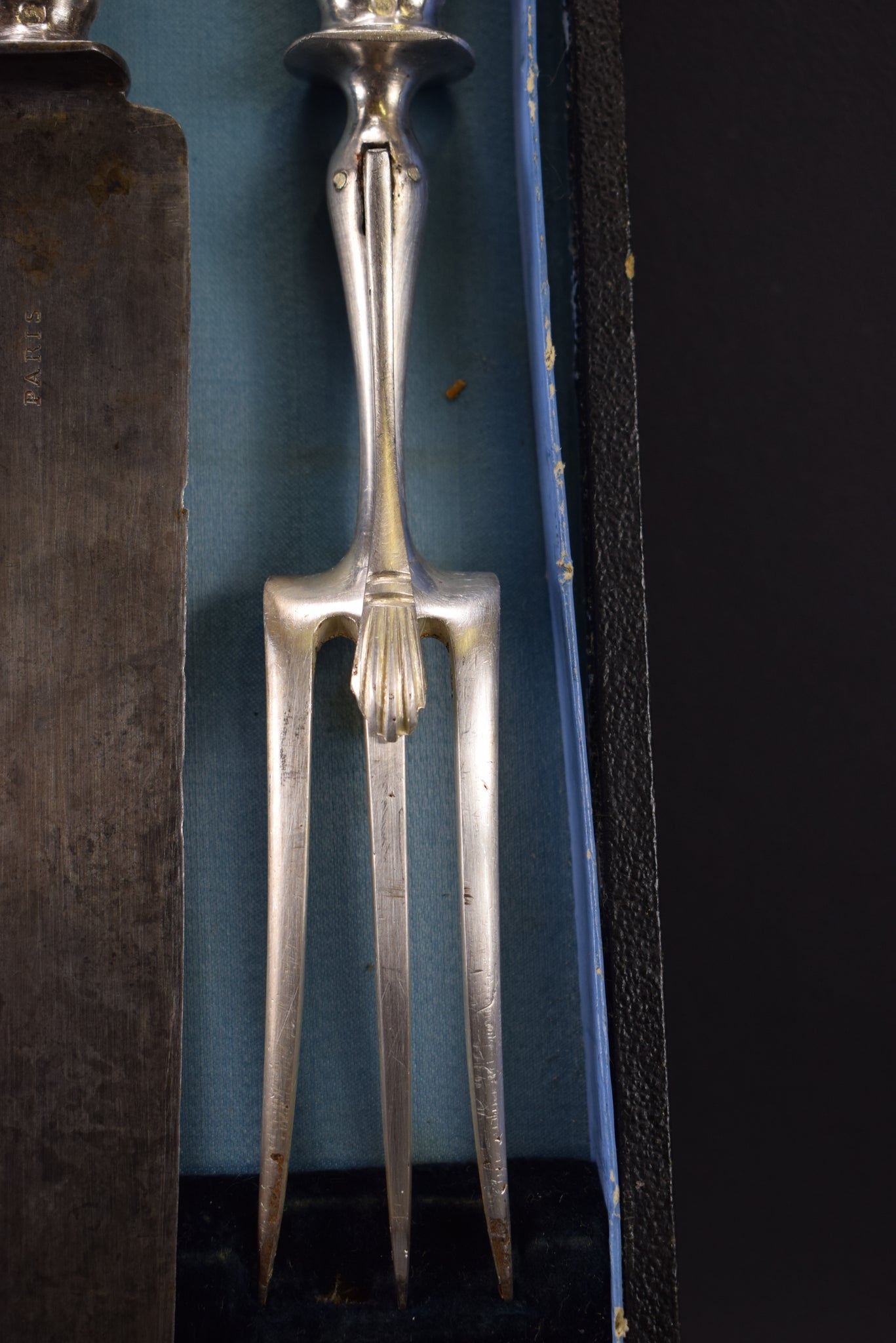 Guilloche silver Carving Set