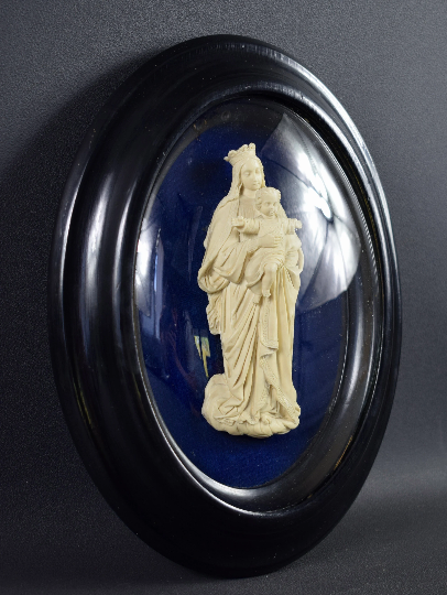 Madonna and Child Mary Wall Frame Meerschaum