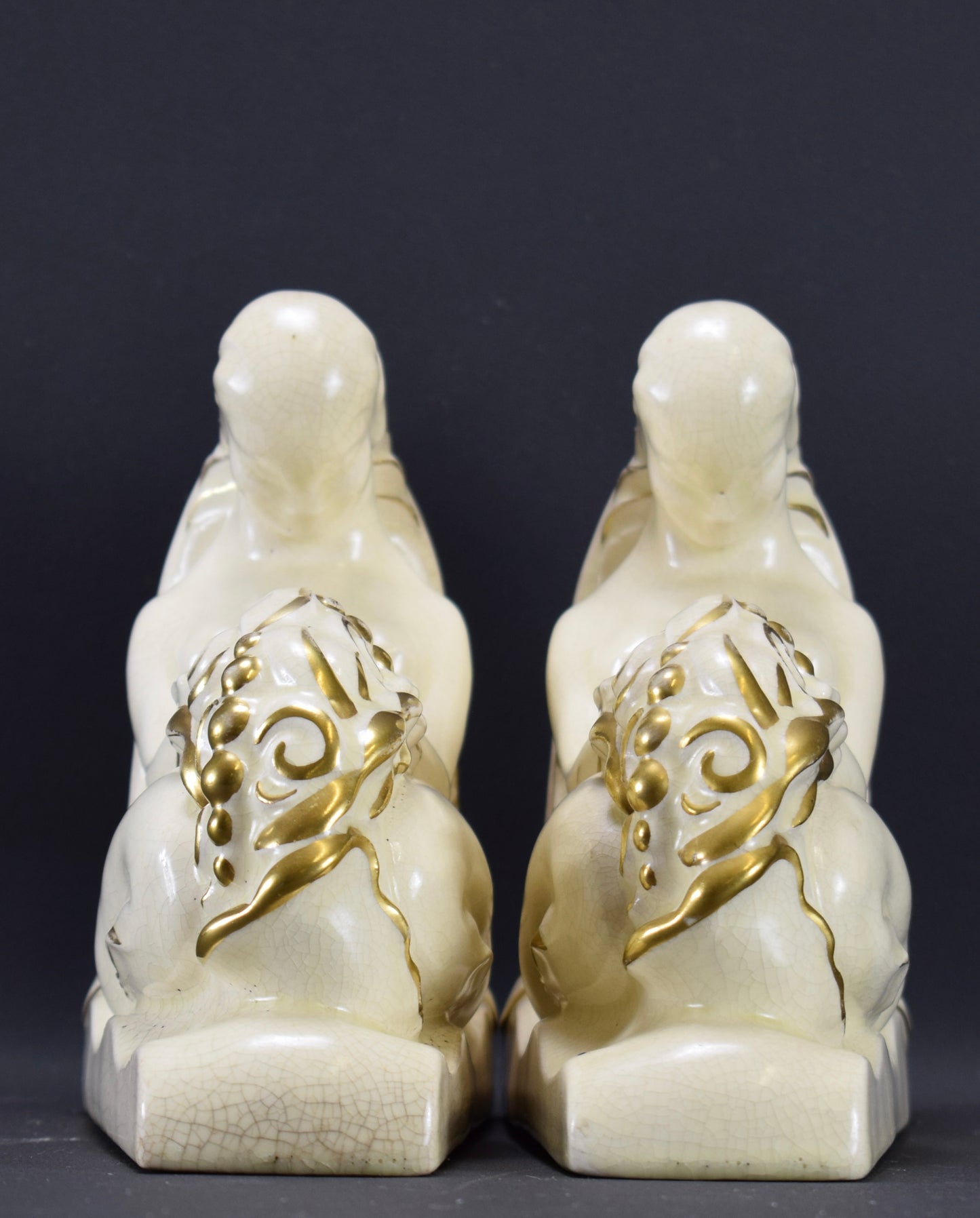Art Deco Mermaid Bookends Lejan