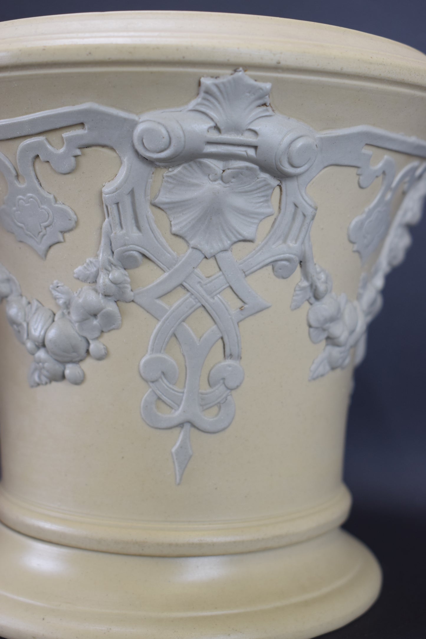 Sarreguemines Jasper Ware Cache Pots