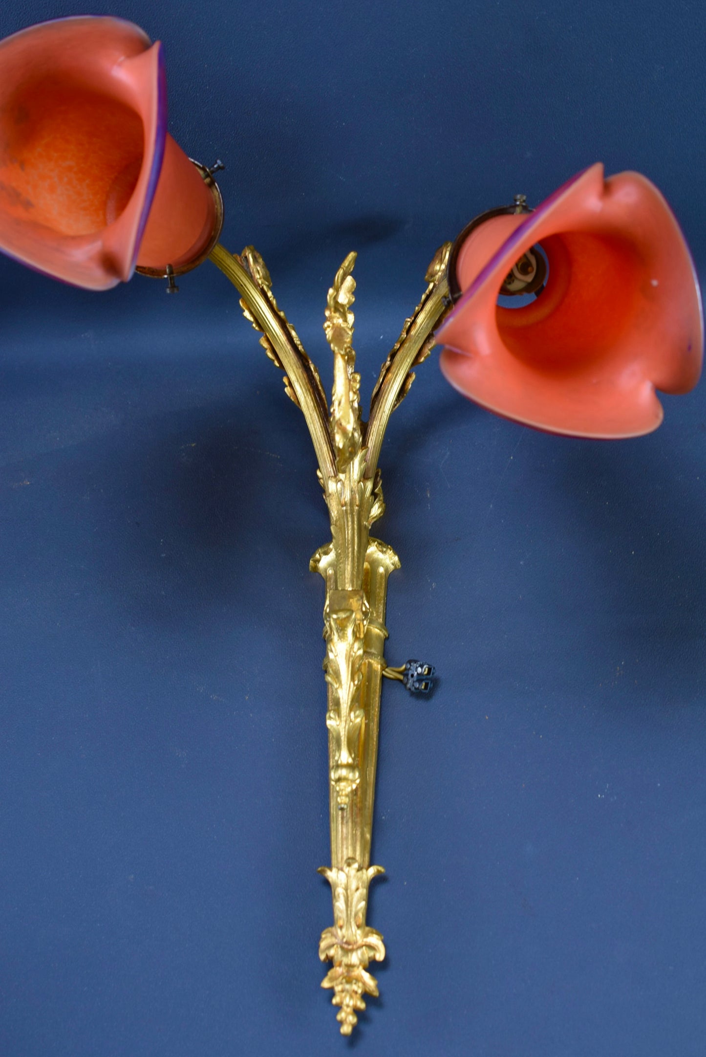 Large Twin Bronze Wall Sconce