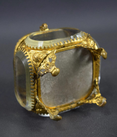 Eglomise Casket Box Jewelry Case Souvenir of Lyon