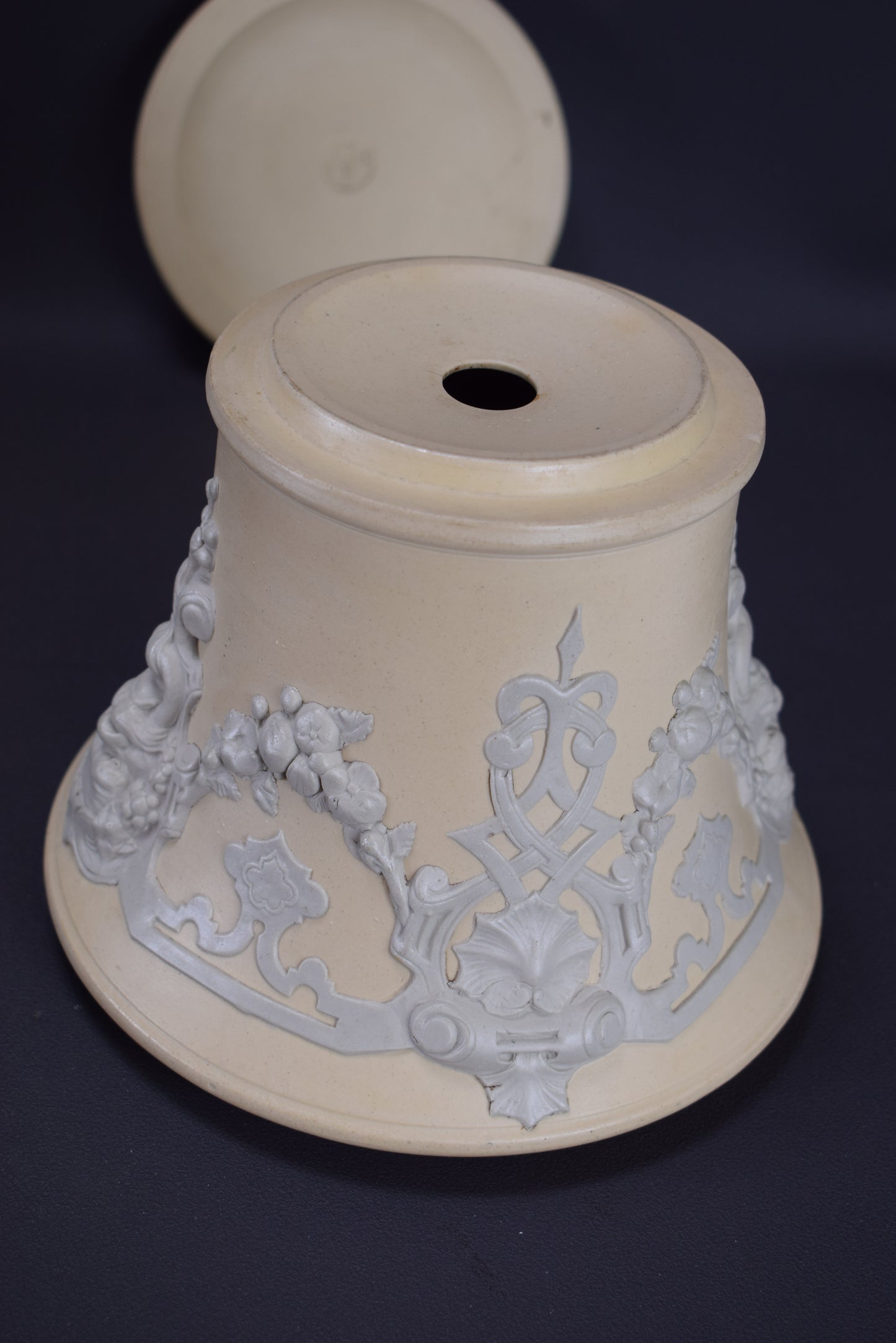Sarreguemines Jasper Ware Cache Pots