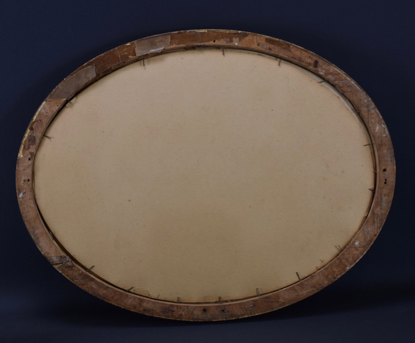 Art Deco oval wood frame