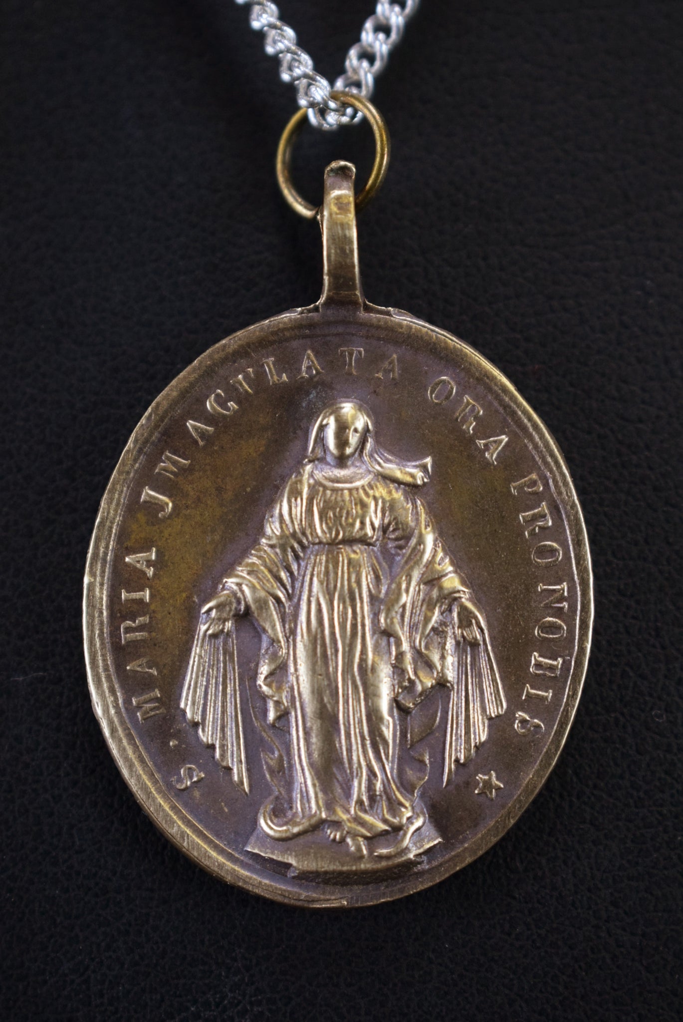 Sacred Hearts Medal Immaculate Conception Mary Pendant