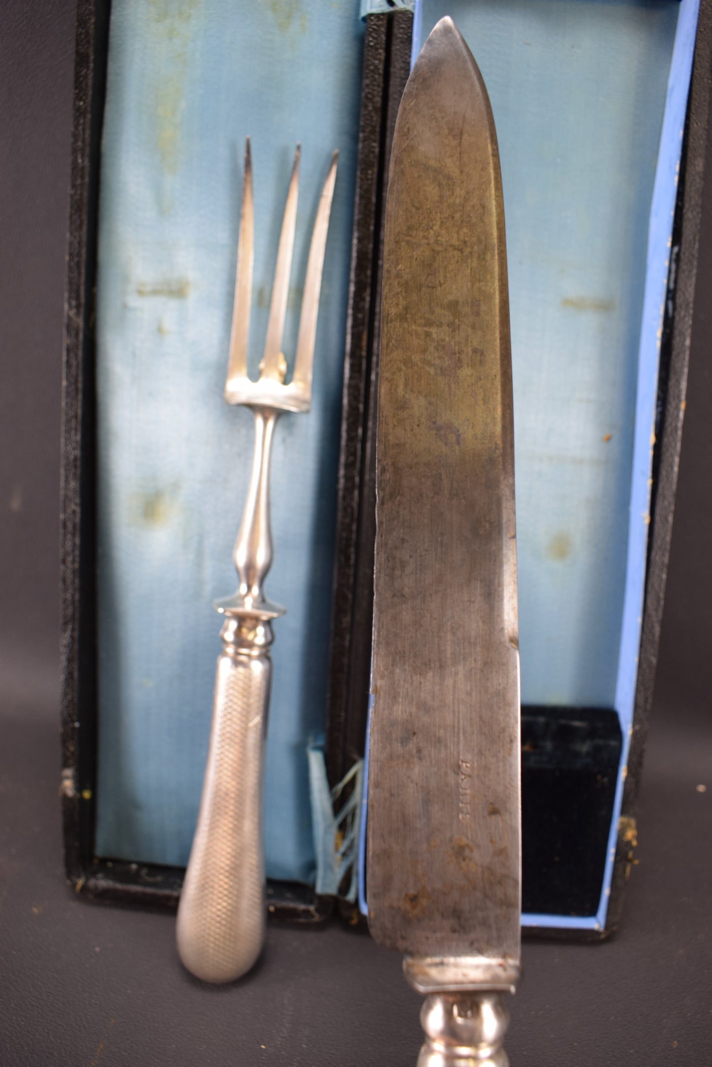Guilloche silver Carving Set