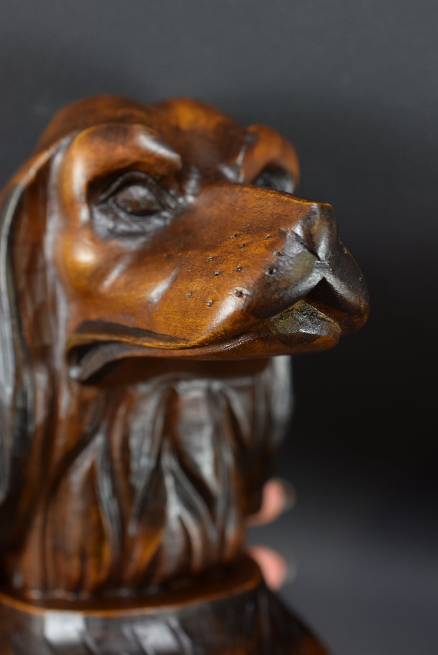 Wood Dog Bookends
