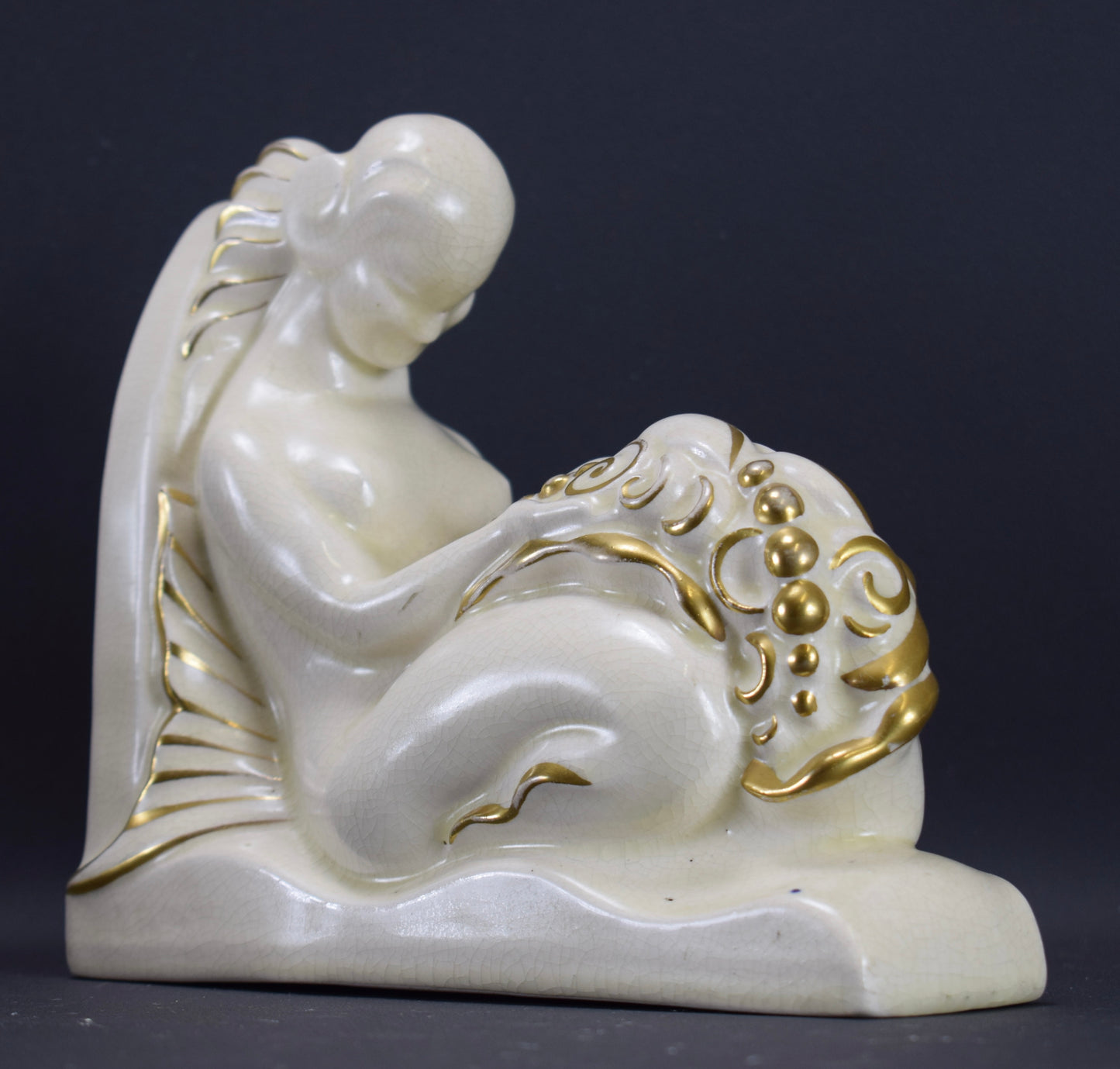 Art Deco Mermaid Bookends Lejan