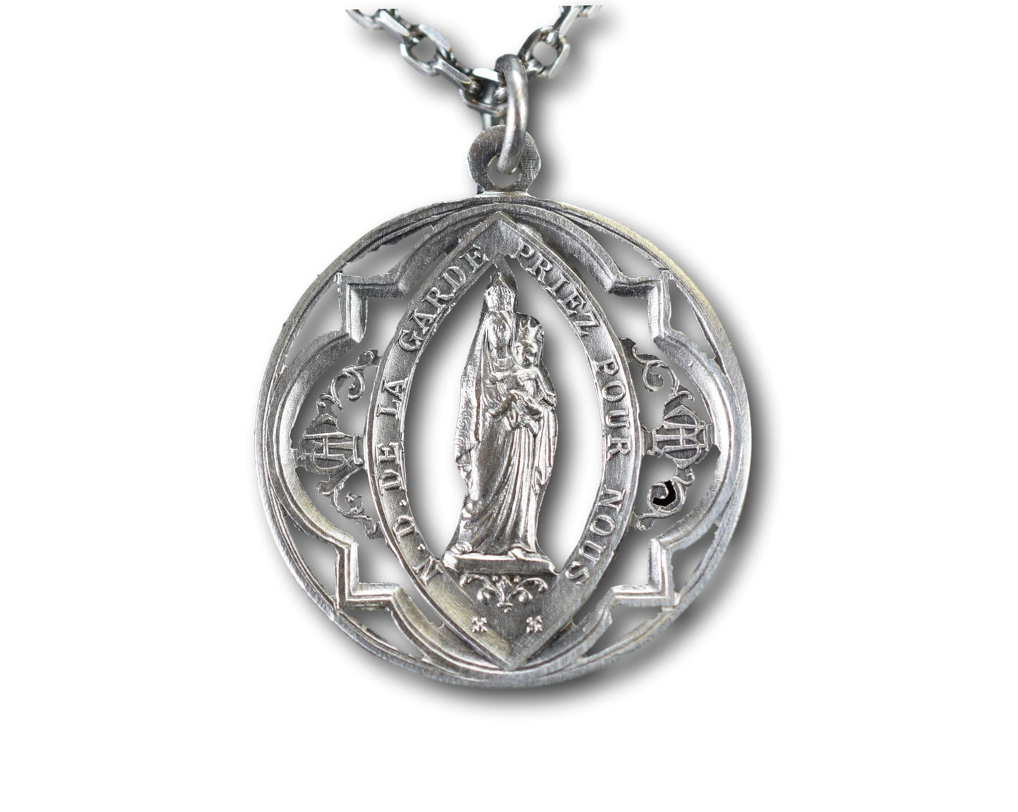 Our Lady of the Guard Openwork Medal Locket Charm