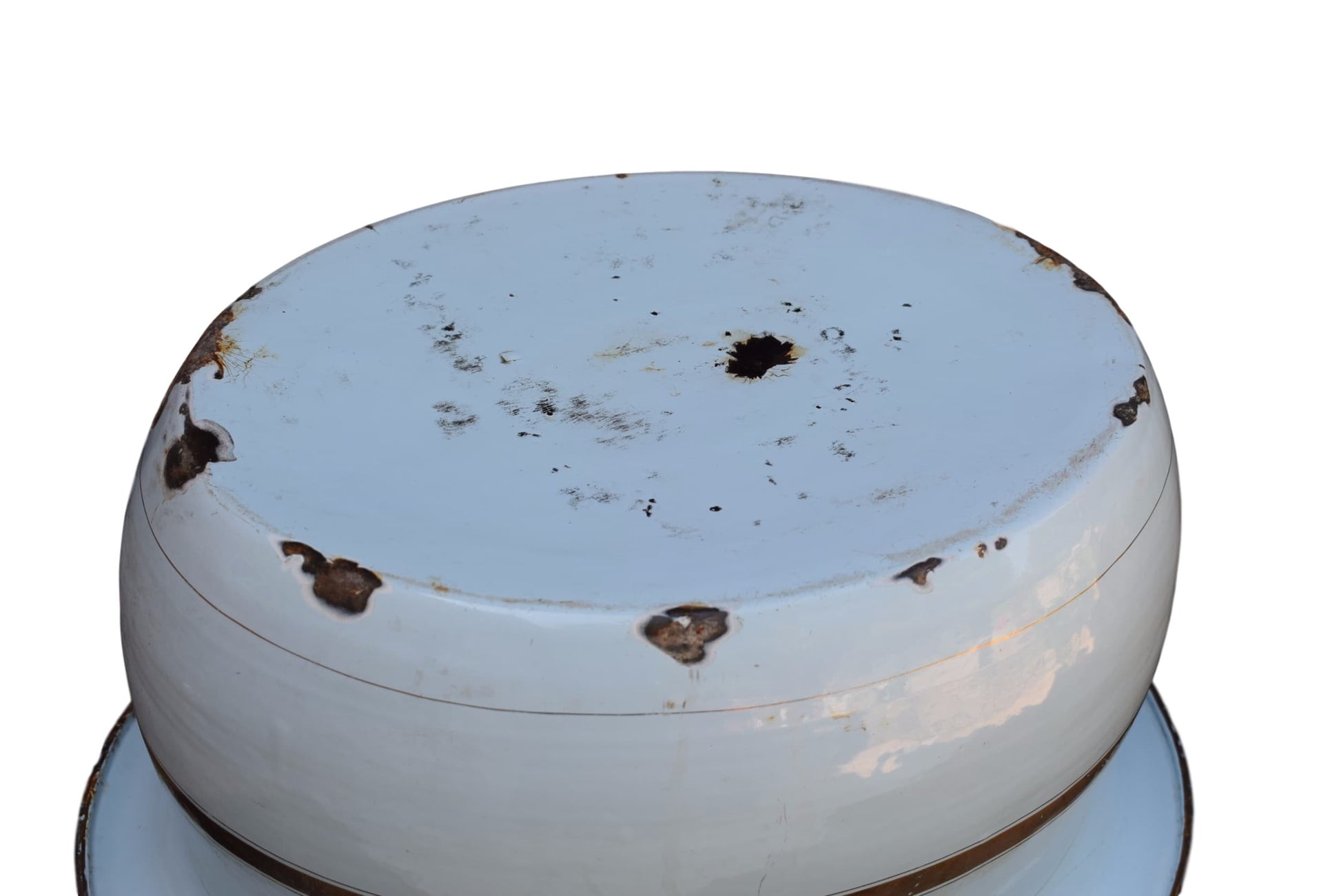 Blue Enamel Baby Basin - Charmantiques
