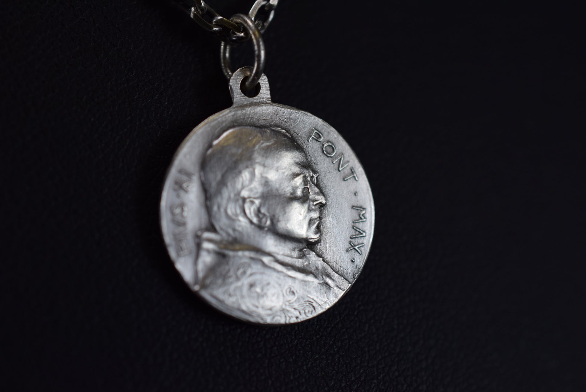 Vintage French Saint Peter Medal Pendant Pope XI